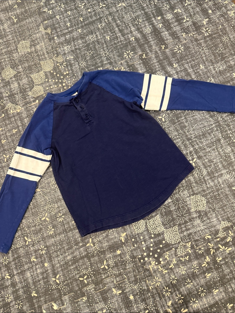 Hanna 6-7 Blue Long Sleeve Henley